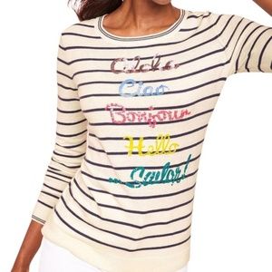 Talbots Getaway Aloha Bonjour Button back Sweater